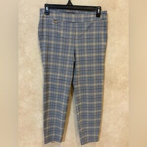 Soho Apparel Blue and Yellow Plaid Pants Y2K preppy goth size large pull on